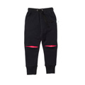 Minti Hidden Knee Trackie Black with Hot Pink Knees